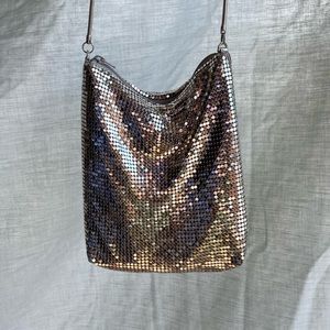 Metallic cross body bag